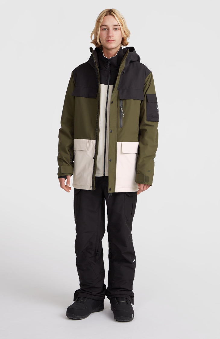 Utility Pro Hybrid Snow Jacket | Forest Night Colour Block
