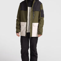 Utility Pro Hybrid Snow Jacket | Forest Night Colour Block