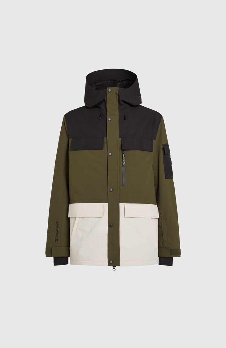 Utility Pro Hybrid Snow Jacket | Forest Night Colour Block