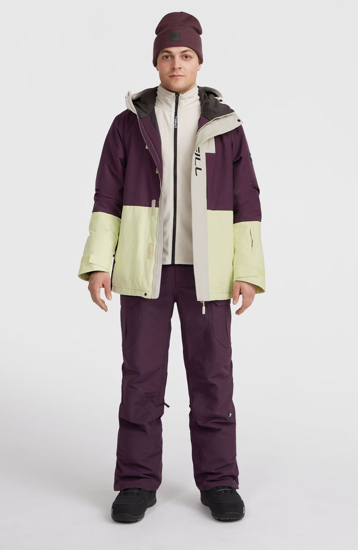 O'Riginals Hybrid Snow Jacket | Aubergine Colour Block