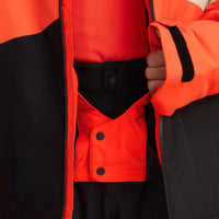 Hammer Block Snow Jacket | Paprika Flame Colour Block