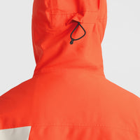 Hammer Block Snow Jacket | Paprika Flame Colour Block