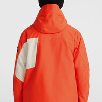 Hammer Block Snow Jacket | Paprika Flame Colour Block