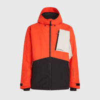 Hammer Block Snow Jacket | Paprika Flame Colour Block