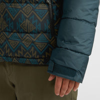 O'Riginals Puffer Jacket | Black Retro Ikat