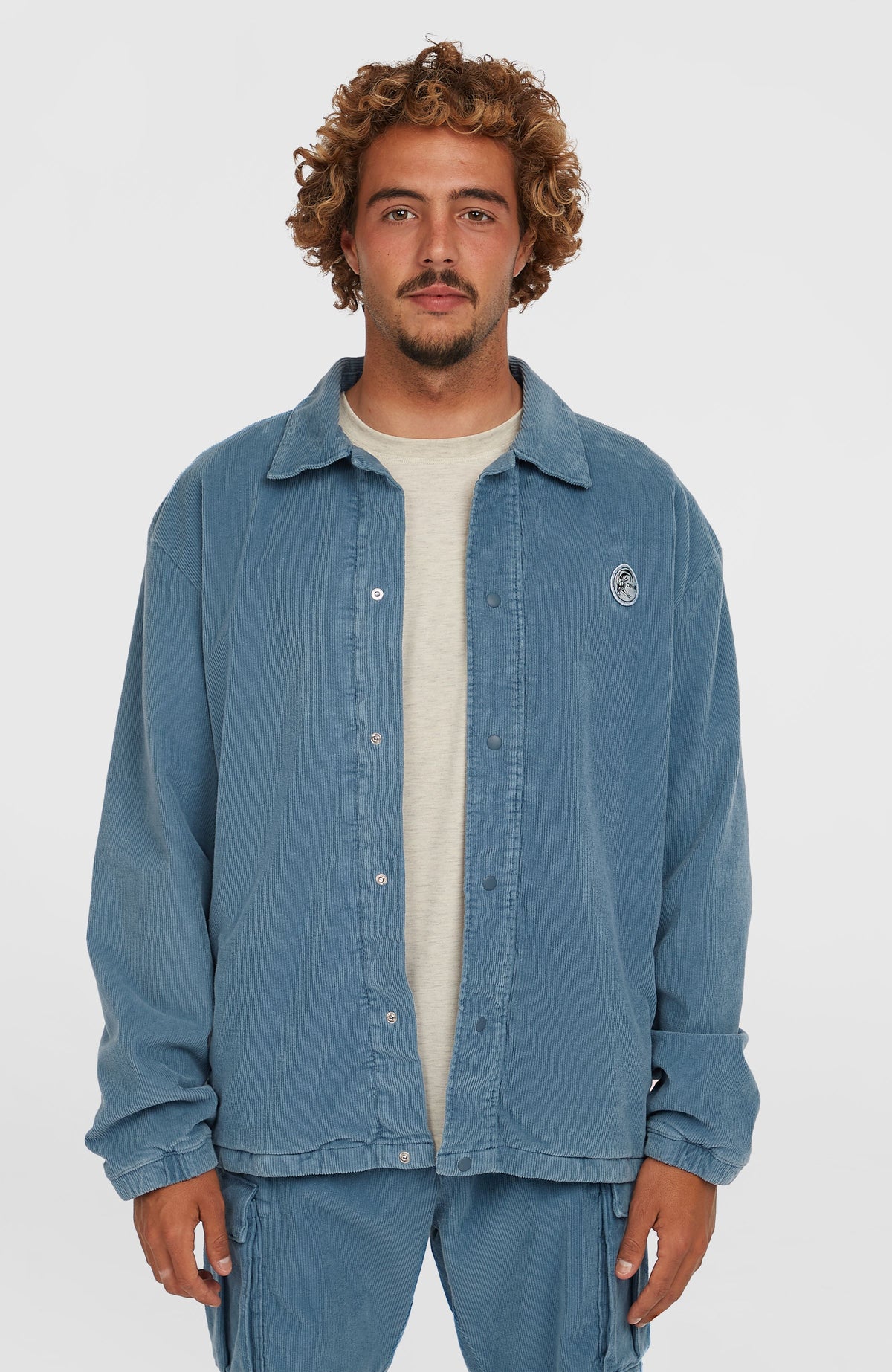 Cord Coach Jacket | Copen Blue