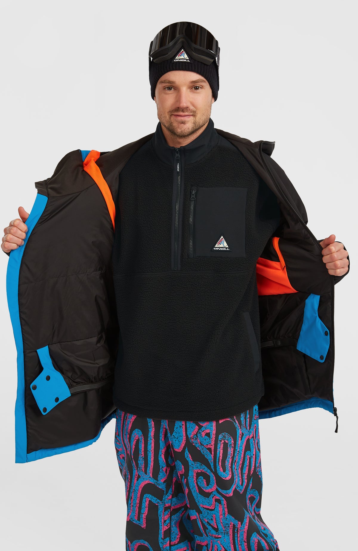 FWC'Play Asymmetric Snow Jacket | Ocean Melody Colour Block