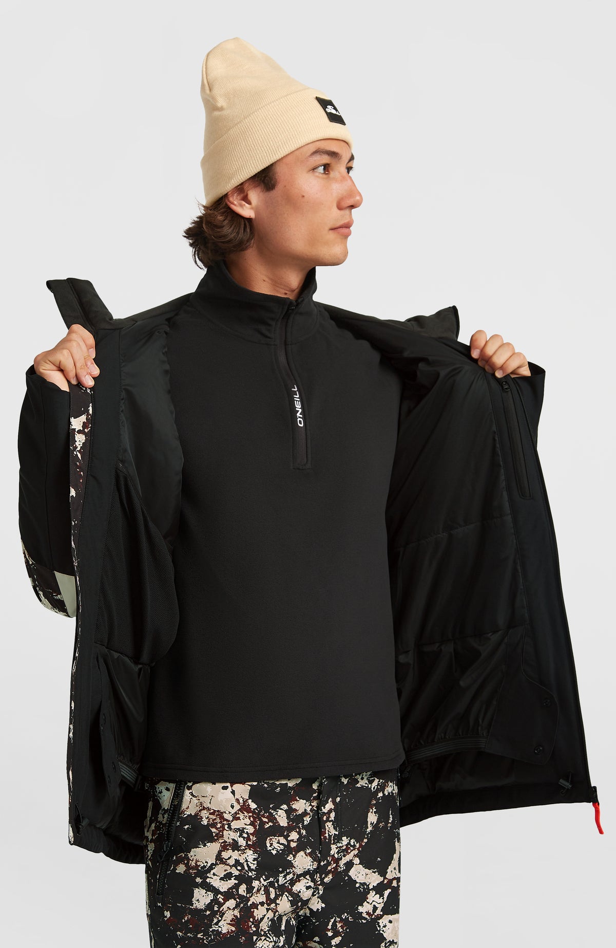 FWC'Cruz Triple Snow Jacket | Black/Beige Quarry