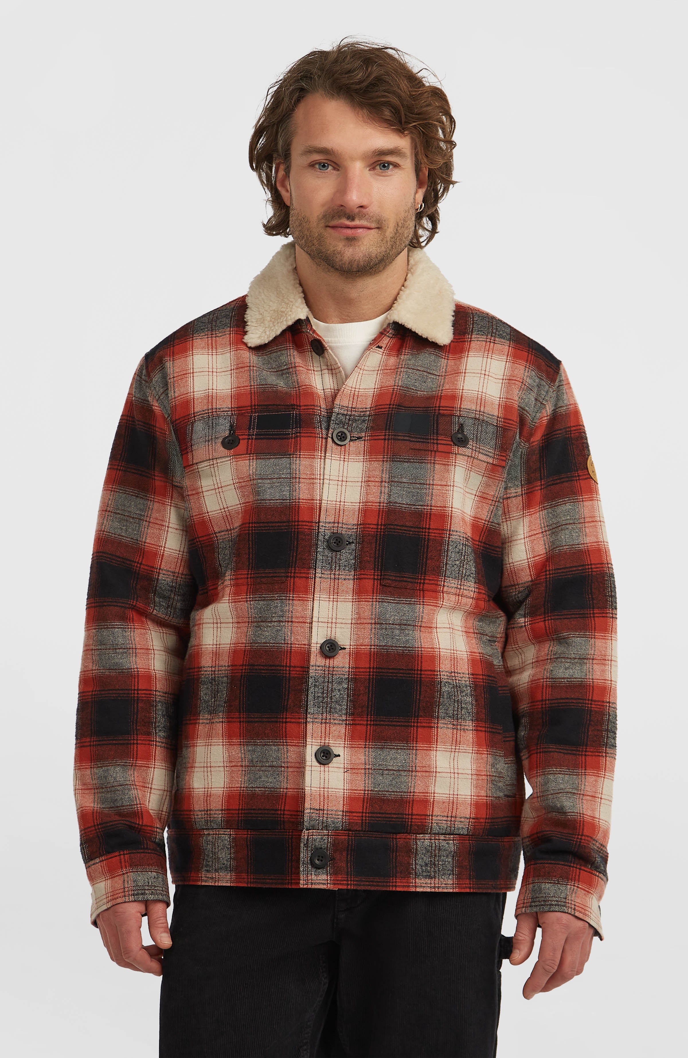 O'Riginals Fleece-Lined Jacket | Bonfire Check – O'Neill UK