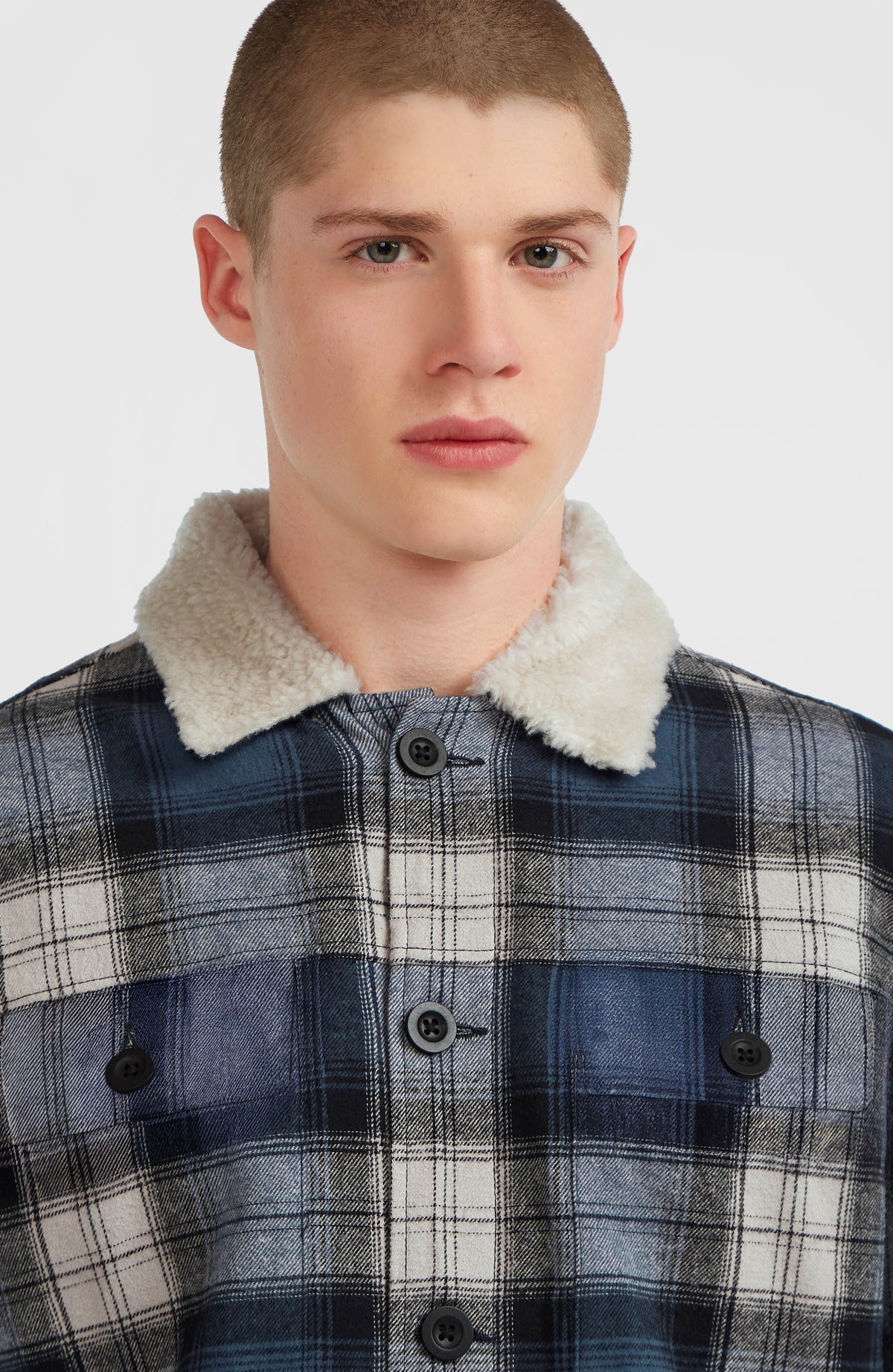 O'Riginals Fleece-Lined Jacket | Mozart Blue Check