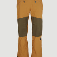 Jacksaw Snow Pants | Rich Caramel Colour block