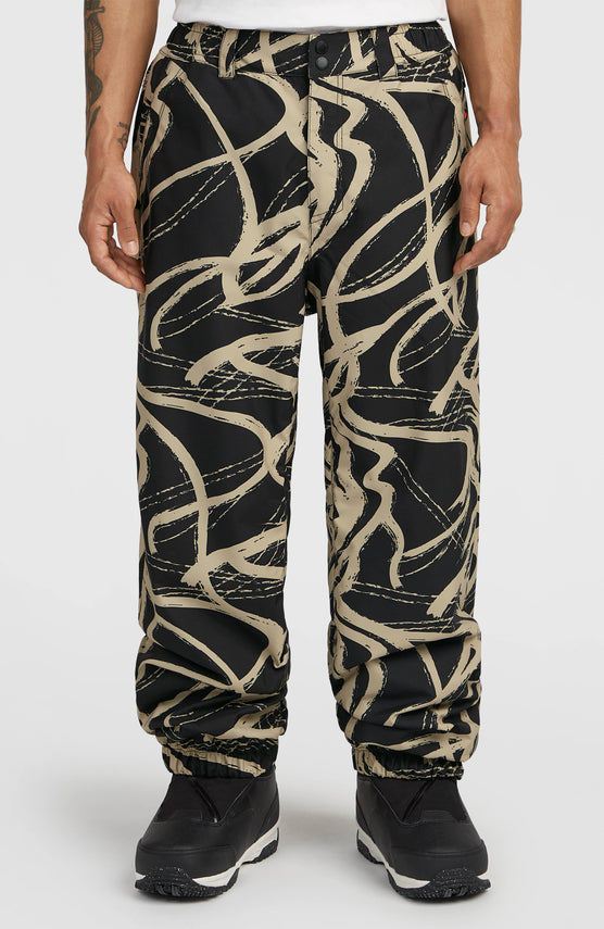 FWC Oversized Snow Pants | Beige Snowtracks