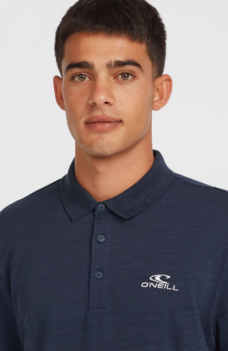Slub Small Logo Polo | Ink Blue