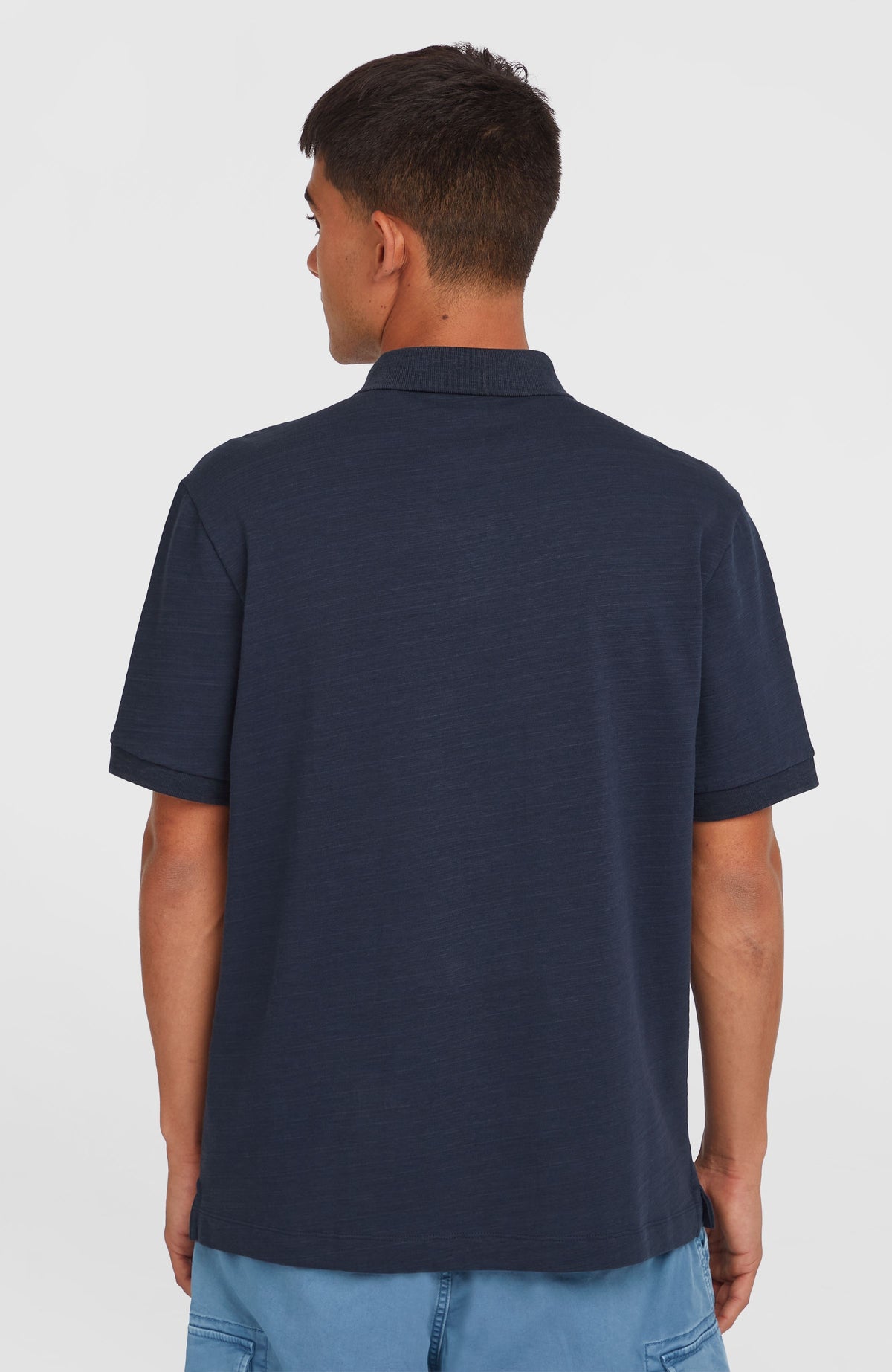 Slub Small Logo Polo | Ink Blue