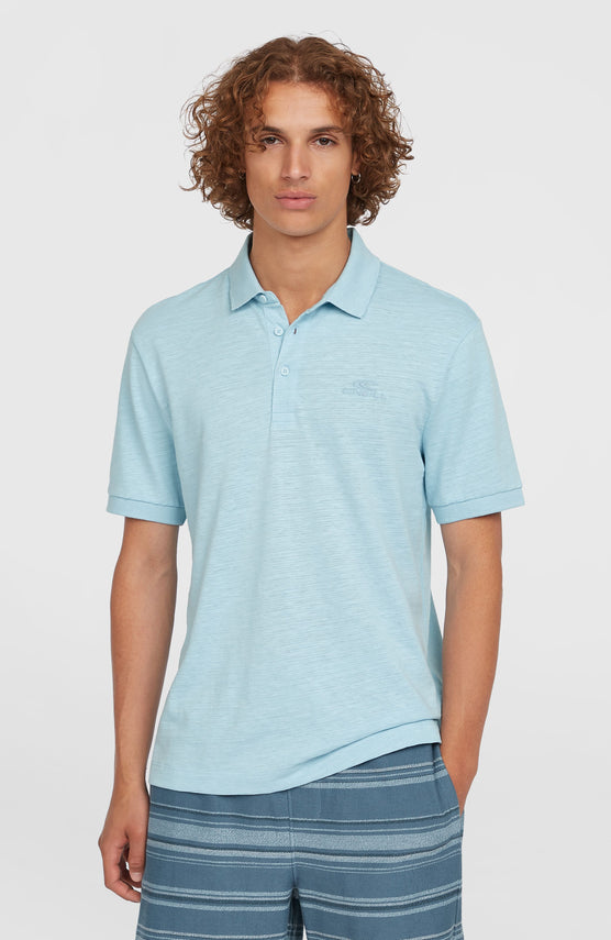 Slub Small Logo Polo | Morning Glory