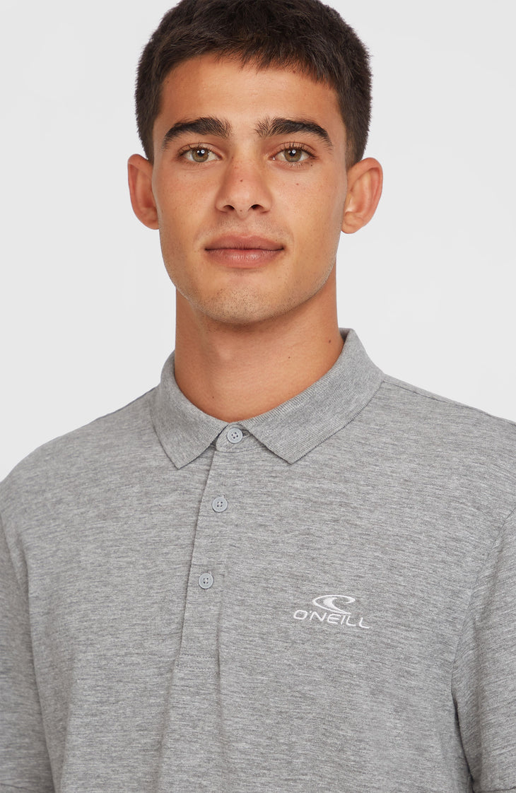 Slub Small Logo Polo | Silver Melee