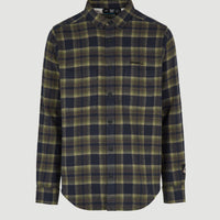 O'Neill TRVLR Series Flannel Check Shirt | Green Shadow Check