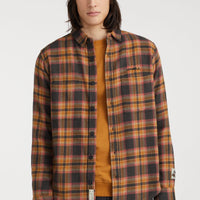 O'Neill TRVLR Series Flannel Check Shirt | Beige Shadow Check