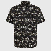Mix and Match Beach Shirt | Black Fade IKAT