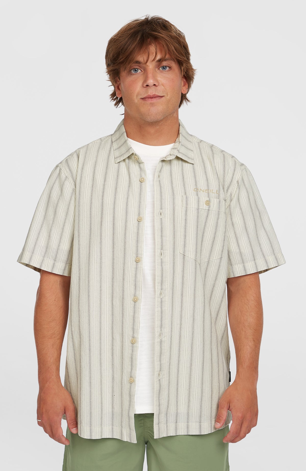 Jacquard Stripe Shirt | Beige Cali Stripe