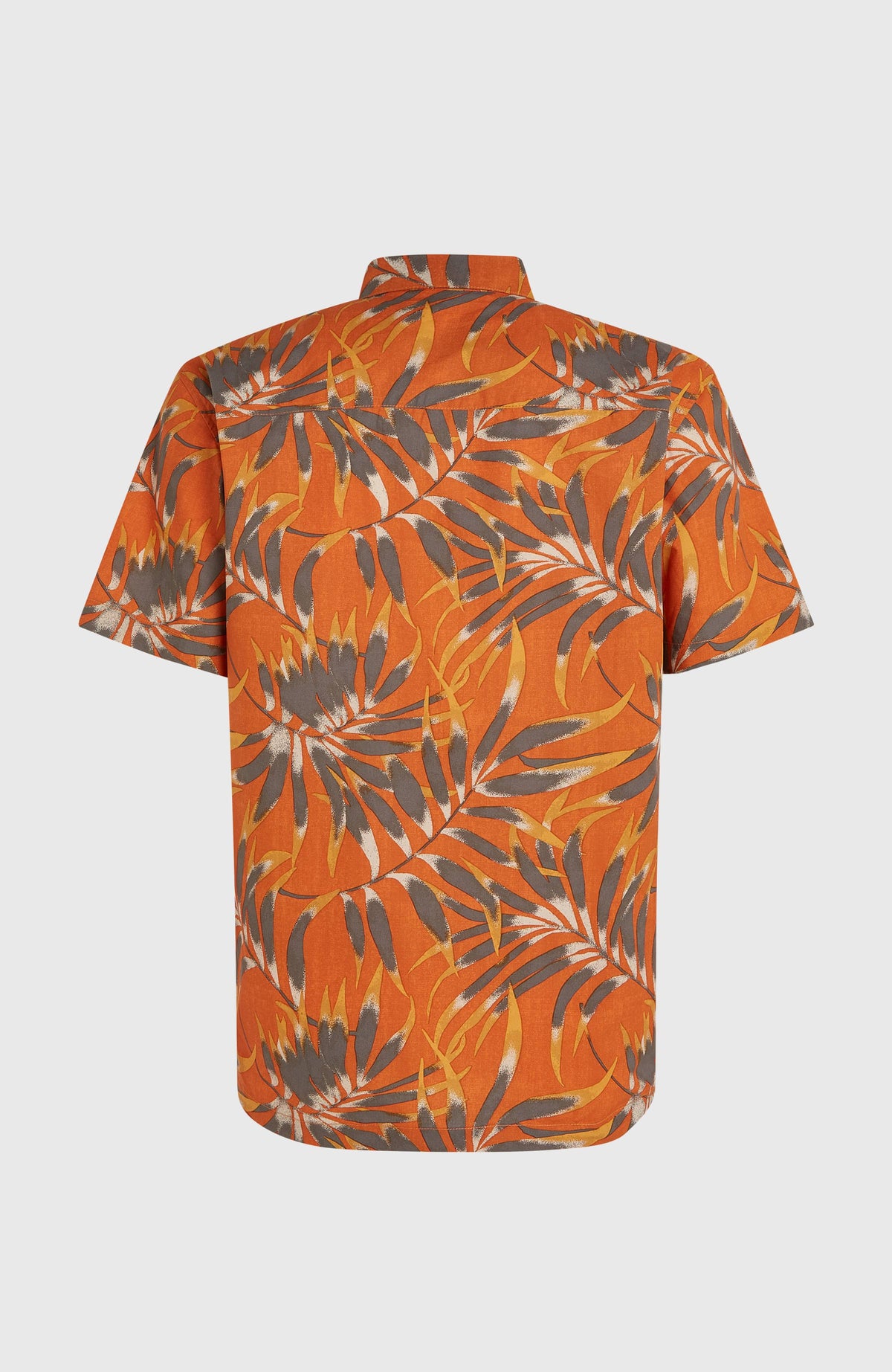 Print Shirt | Orange Dipped Leaves