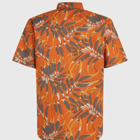 Print Shirt | Orange Dipped Leaves