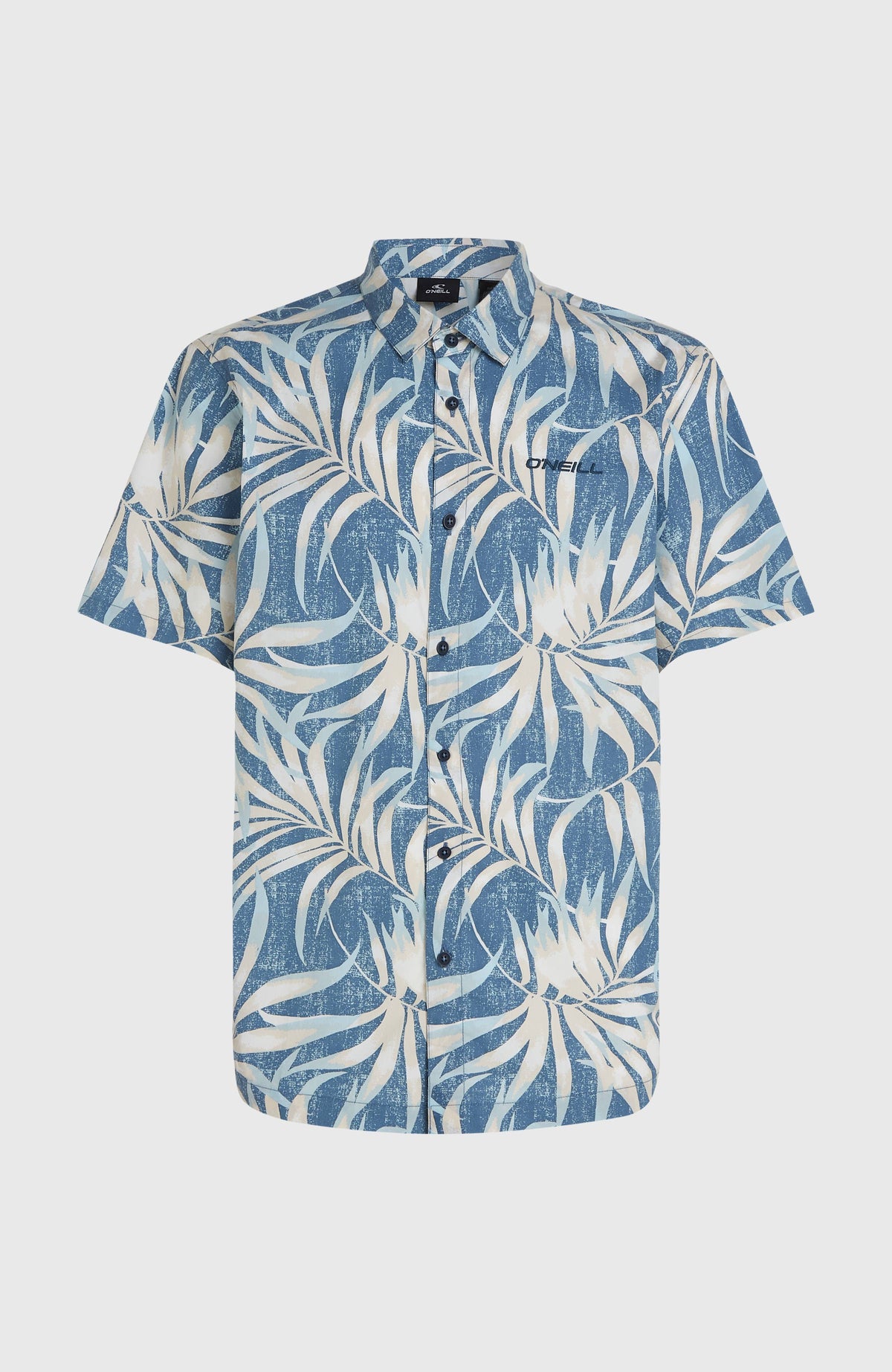Print Shirt | Blue Dipped Leaves