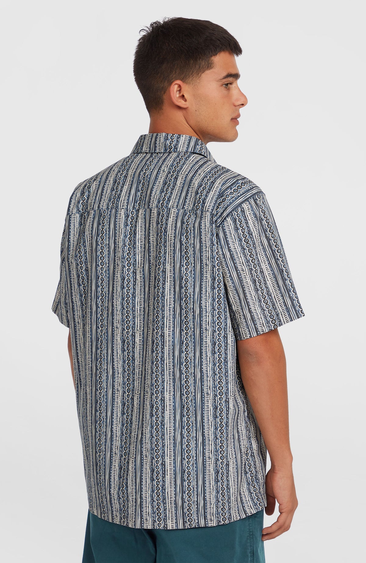 Print Shirt | Blue Pressed Lines