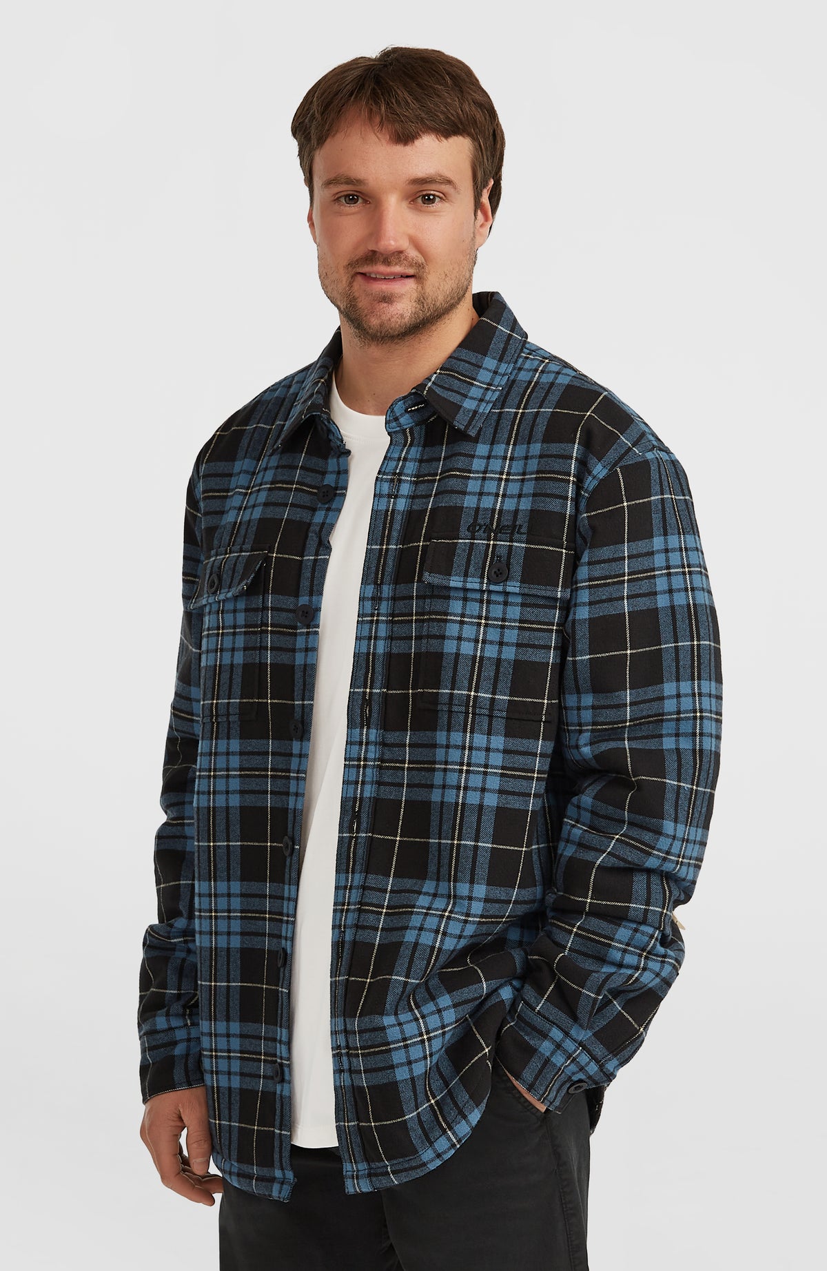 Must-Have Fleece-Lined Shirt | Blue Flannel Check