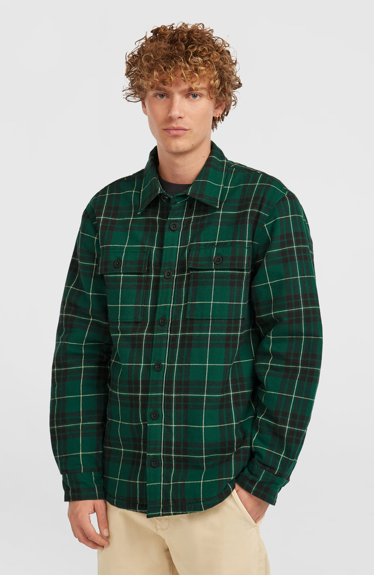 Must-Have Fleece-Lined Shirt | Green Flannel Check