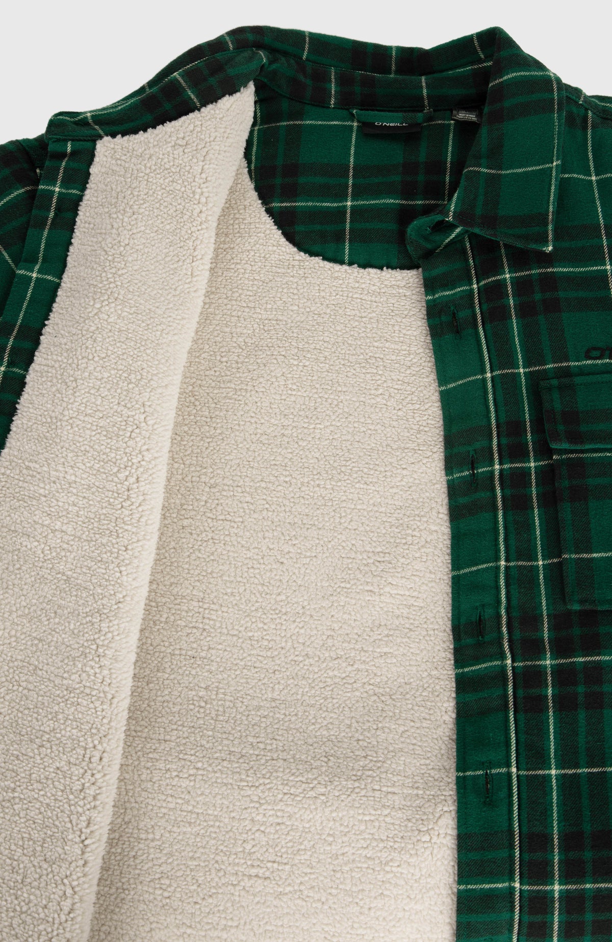Must-Have Fleece-Lined Shirt | Green Flannel Check