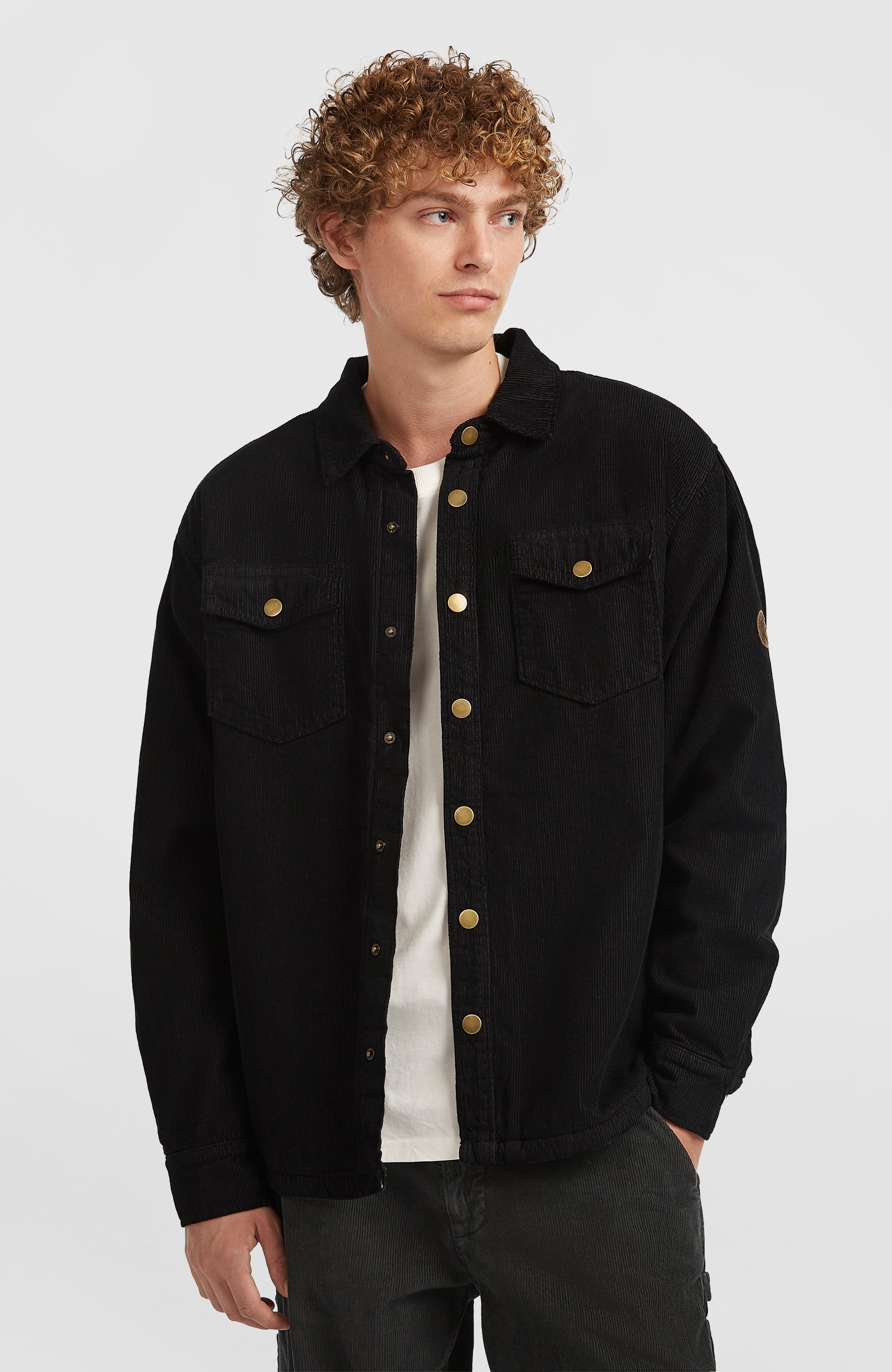 O'Riginals Corduroy Fleece-Lined Overshirt | Black Out – O'Neill UK