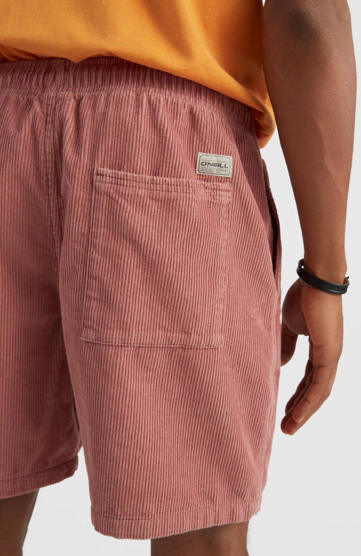 Pink cord shorts on sale