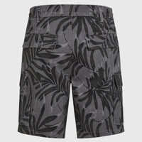 Essentials Cargo Shorts | Black Dipped Leaves
