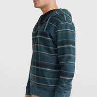 Bavaro Full-Zip Hoodie | Blue Ikat Stripe