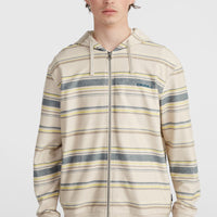 Bavaro Full-Zip Hoodie | Grey Vintage Stripe