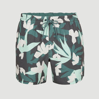 Cali Camorro 15'' Swim Shorts | Grey Art Flower