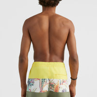 Cali Block 15'' Swim Shorts | White Tropical Flower