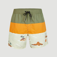 Cali Block 15'' Swim Shorts | Beige Lost Island