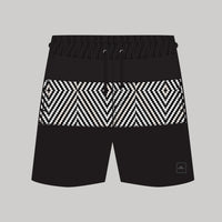 Cali Block 15'' Swim Shorts | Black & White SNSC