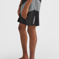 Surfers Not Street Children 19'' Boardshorts | Black SNSC Panel Print