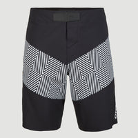 Surfers Not Street Children 19'' Boardshorts | Black SNSC Panel Print