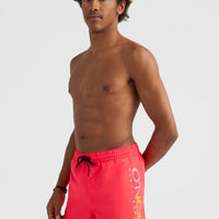 Cali Melted Print 16'' Swim Shorts | Diva Pink