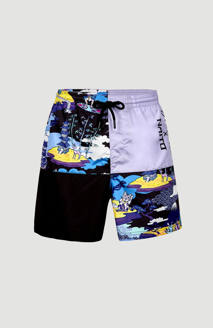 O'Neill x Naito CB 16'' Swim Shorts | Black Out Colour Block