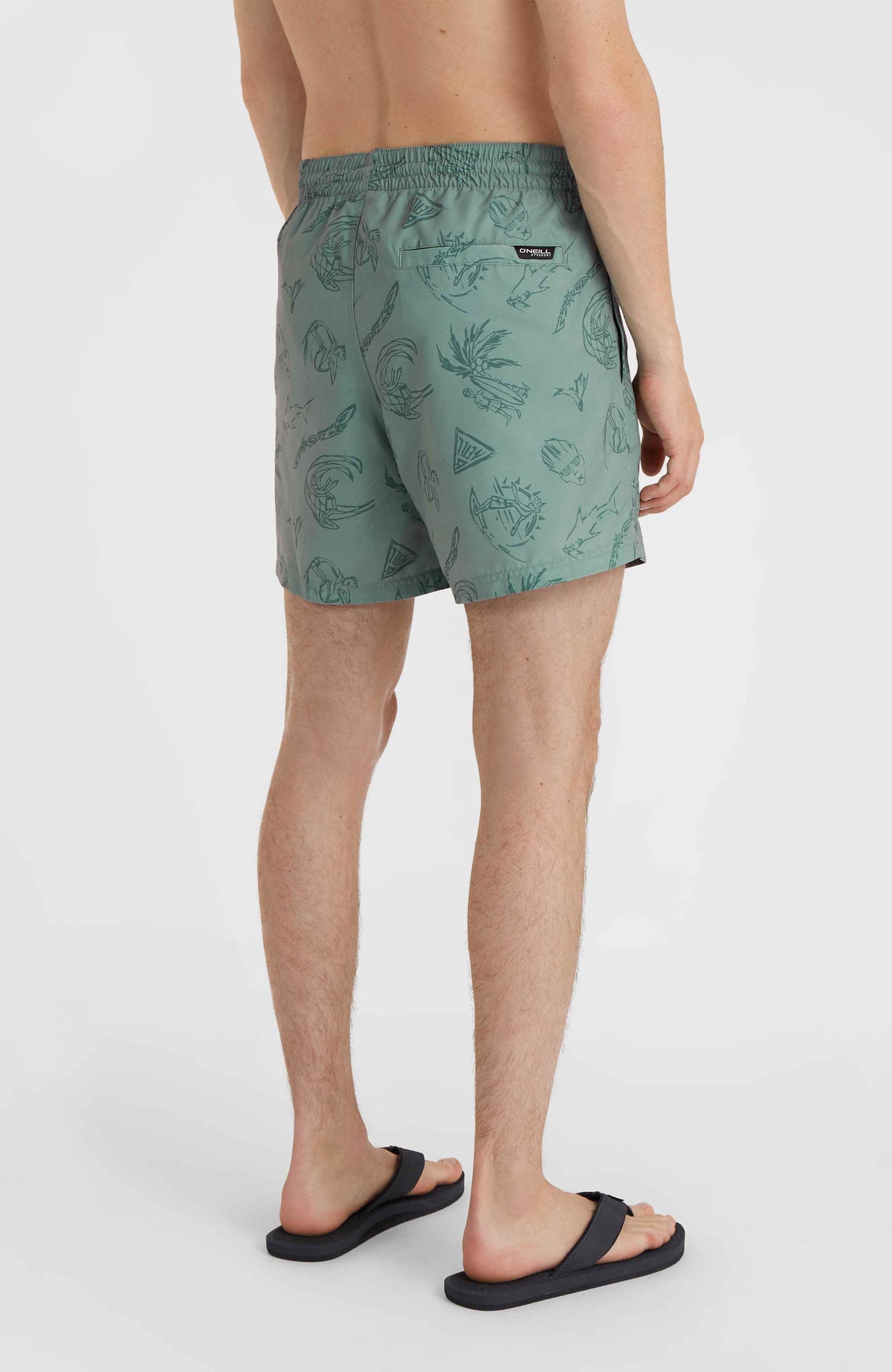 Mix and Match Cali Print 15'' Swim Shorts | Green Vintage Surfer
