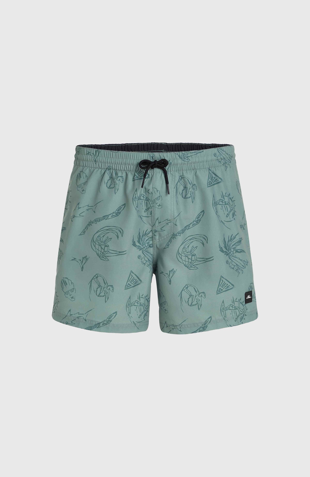 Mix and Match Cali Print 15'' Swim Shorts | Green Vintage Surfer