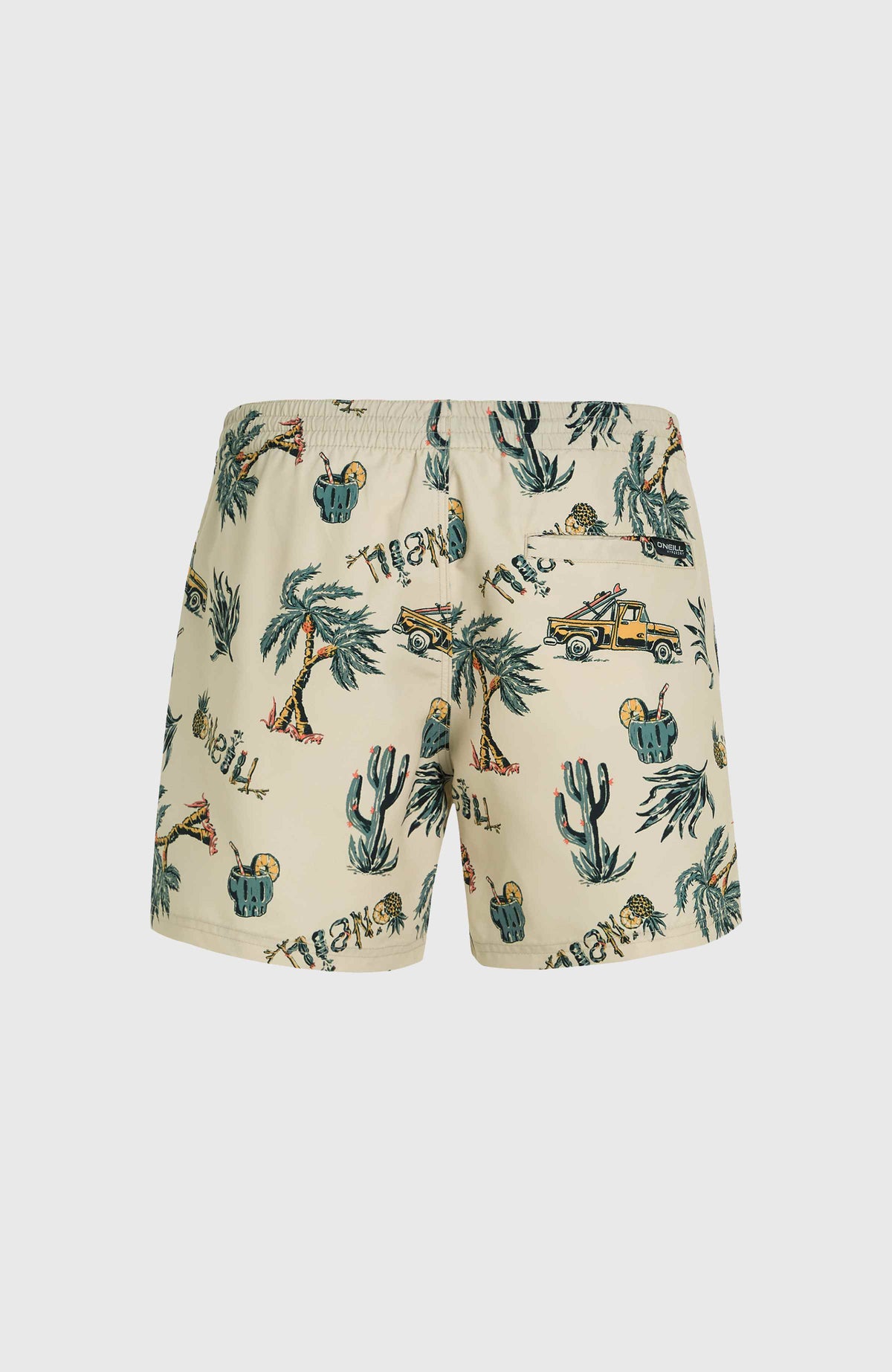 Mix and Match Cali Print 15'' Swim Shorts | Beige Venice Beach