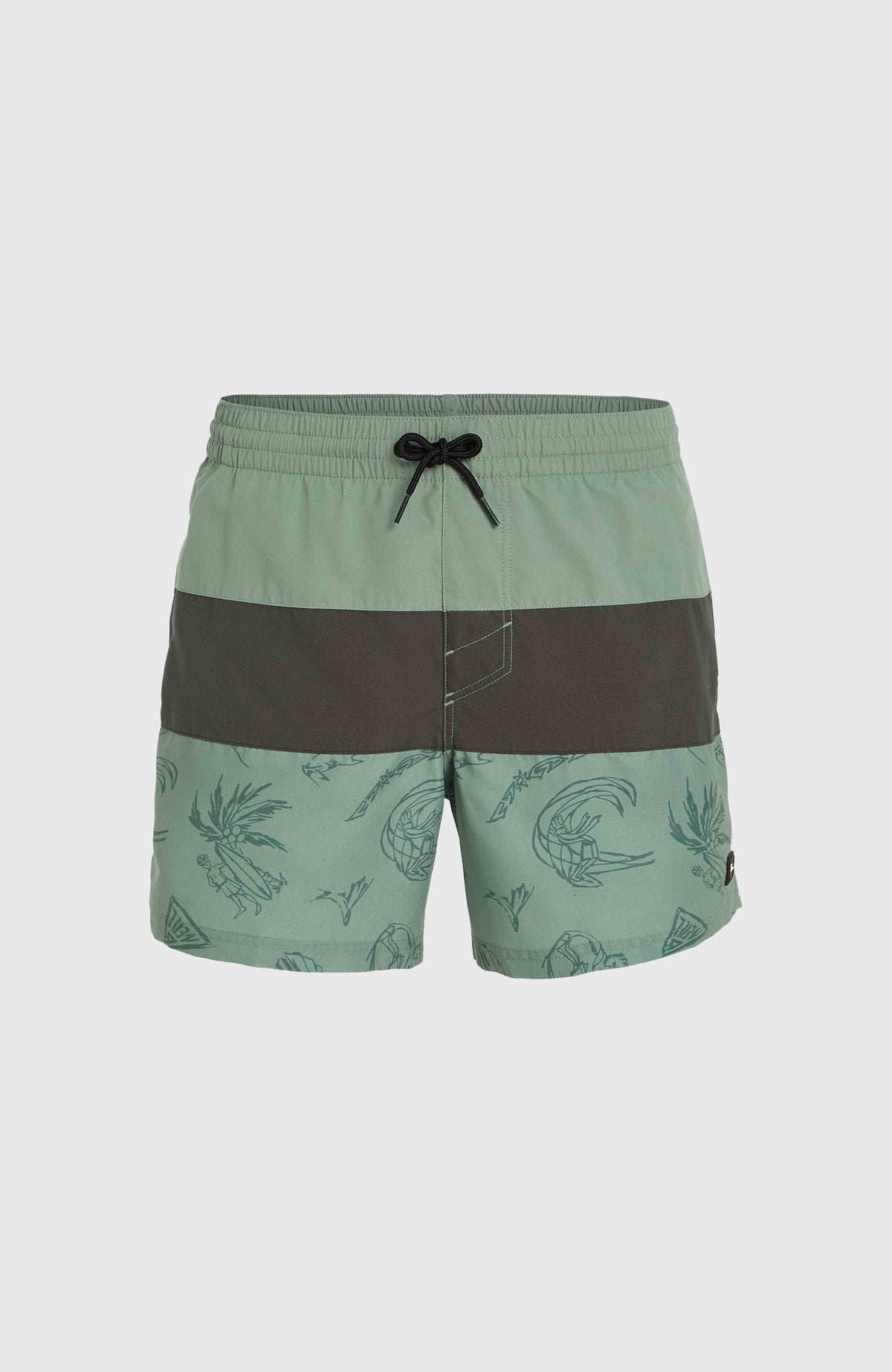 Mix and Match Cali Block 15'' Swim Shorts | Green Vintage Surfer
