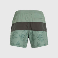 Mix and Match Cali Block 15'' Swim Shorts | Green Vintage Surfer