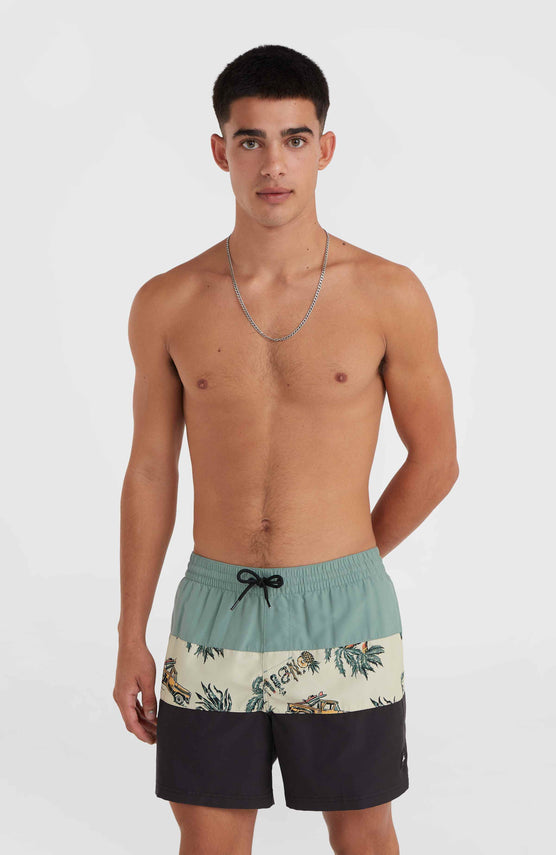 Mix and Match Cali Block 15'' Swim Shorts | Beige Venice Beach